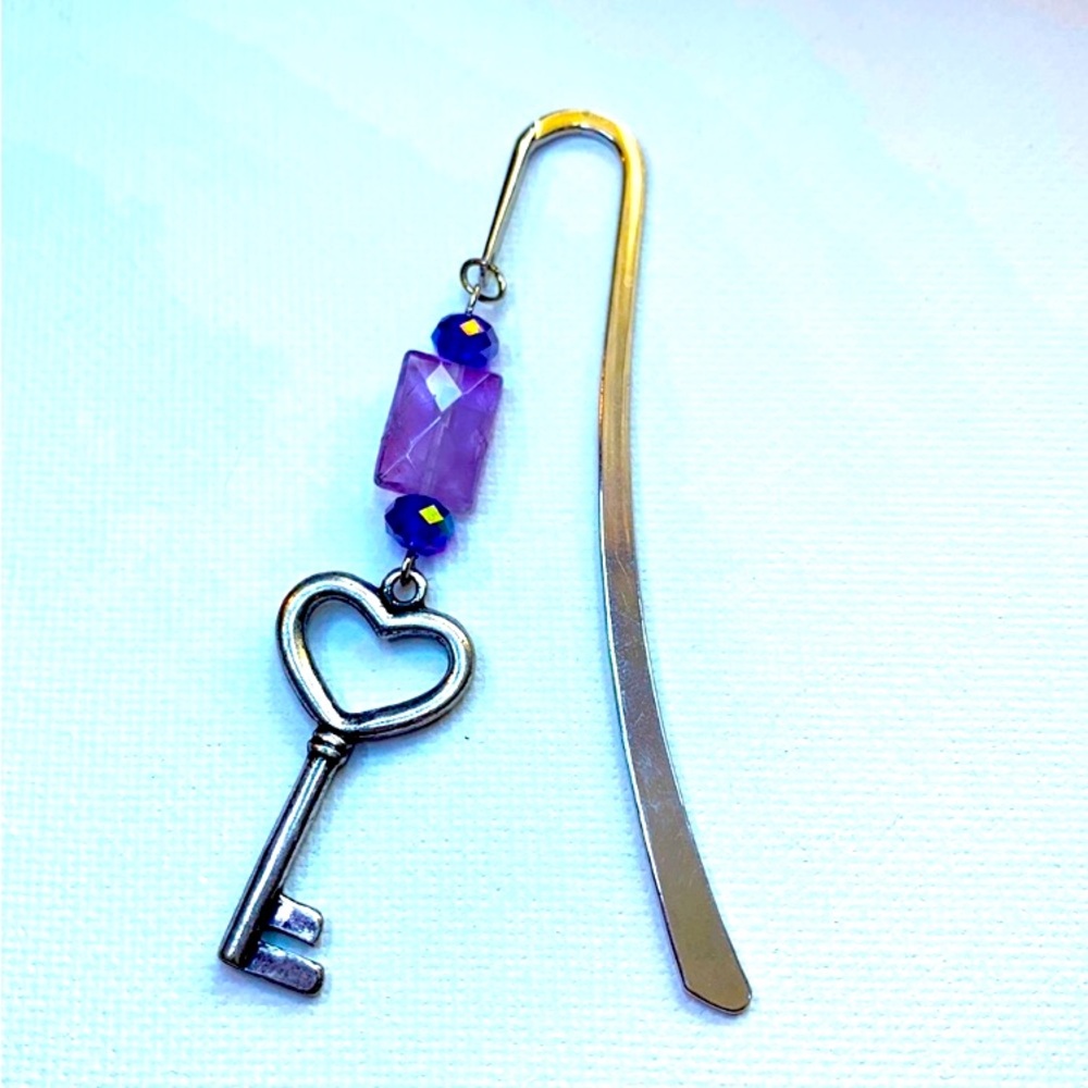 Handmade Bookmark With Czech glass and gemstone